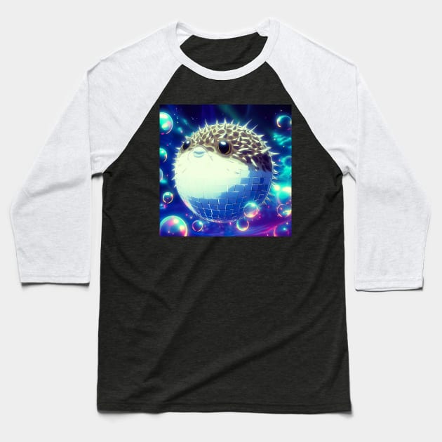 Crying At The Discoteque Pufferfish Baseball T-Shirt by SNAustralia